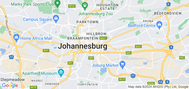Йоханнесбург на карте