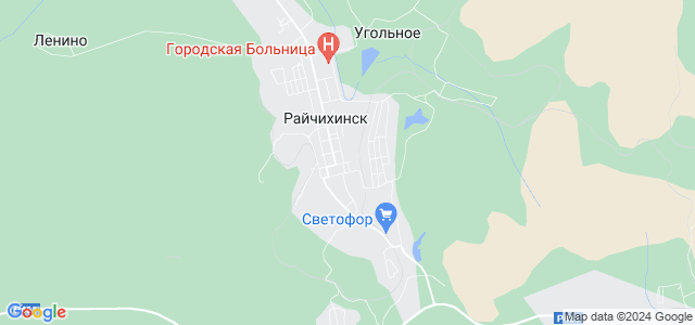 Райчихинск на карте.