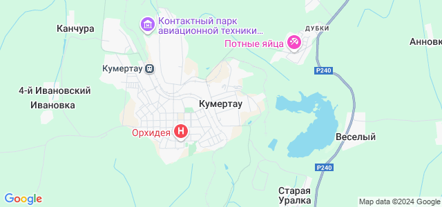 Карта кумертау спутник