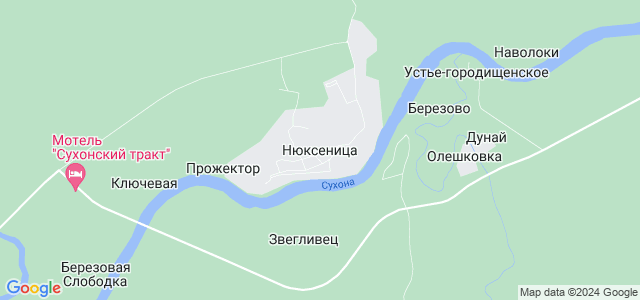 Вологда нюксеница карта