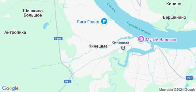 Кинешма на карте