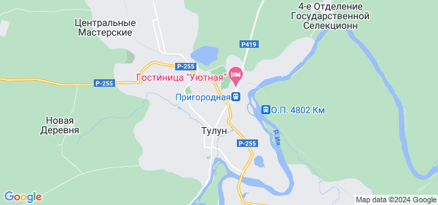 Тулун на карте