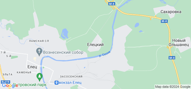 Поселок елецкий карта