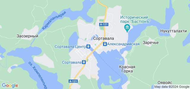 Сортавала на карте россии