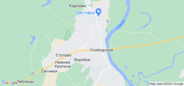 Карта слободской кировской области