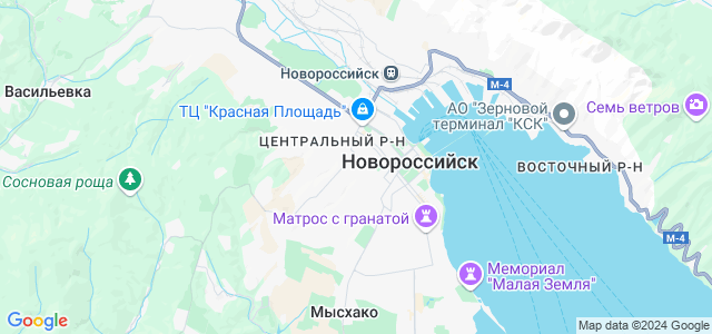 Где находится новороссийск карта