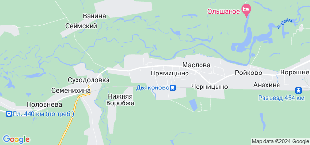 Курск прямицыно карта