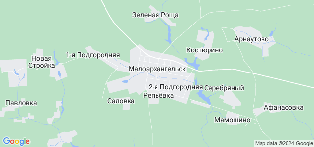 Малоархангельск карта