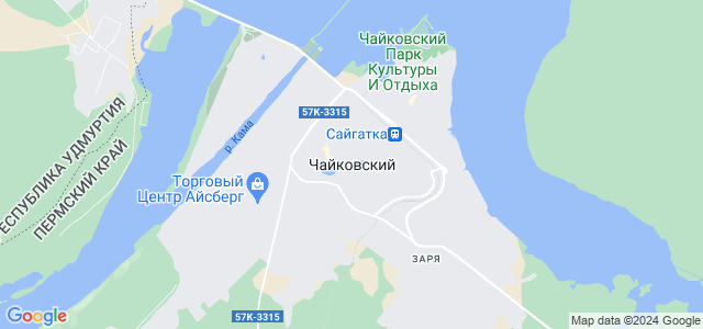 Карта чайковский пермский