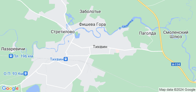 Тихвин ленинградская область карта
