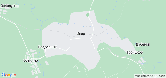 Карта города инза