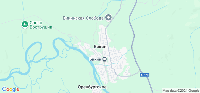 Карта города бикин