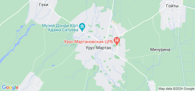 Где находится урус мартан карта