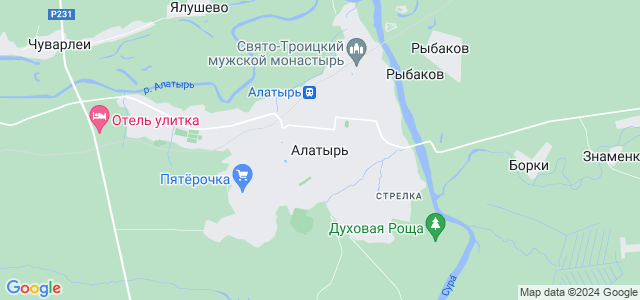 Гугл карта алатырь