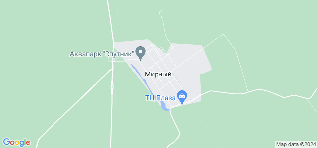 Мирный на карте