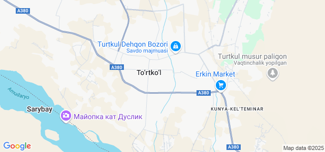 Город турткуль узбекистан карта