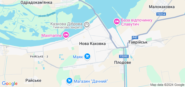 Карта города новая каховка