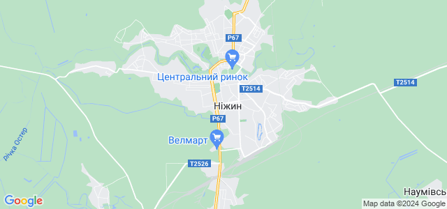 Нежин карта города с улицами