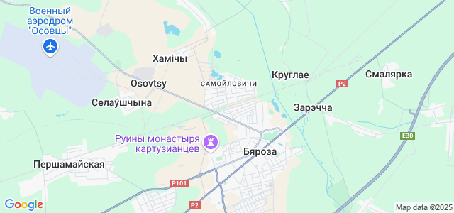 Береза брест карта