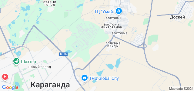 Карта темиртау спутник